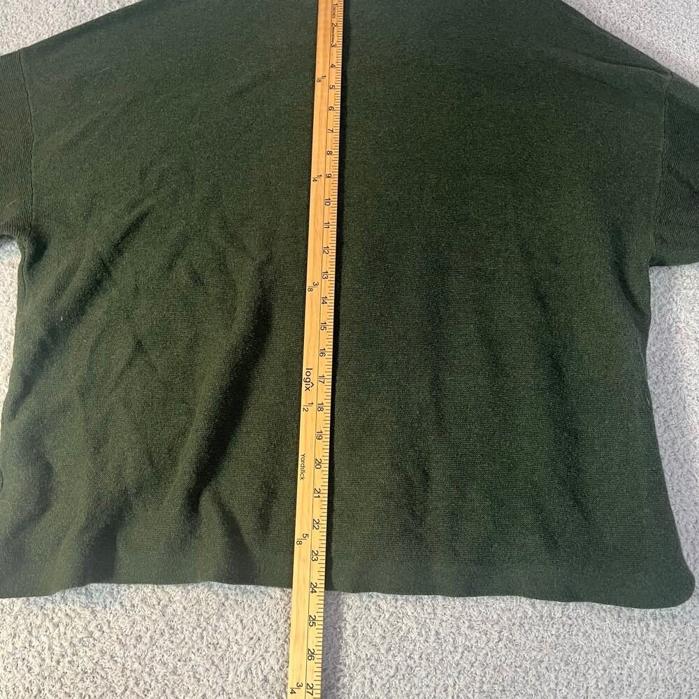 Pure Jill Forrest green pocket sweater cotton/viscose/silk/wool blend size L - Picture 6 of 8